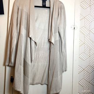 Cream colored cardigan long